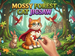 Spēle Mossy Forest Cat Jigsaw