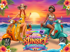 Spēle Besties Sunset Scooter Rider