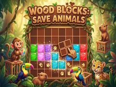 Spēle Wood Blocks: Save Animals