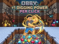 Spēle Obby: +1 Digging Power per Click