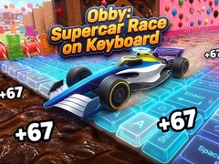Spēle Obby: Supercar Race on Keyboard