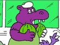 Spēle Coloring: Transport for hippo