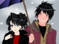 Spēle Anime Winter Couple Ddress Up Game