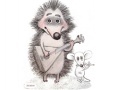 Spēle Hedgehog and mouse play musical instruments